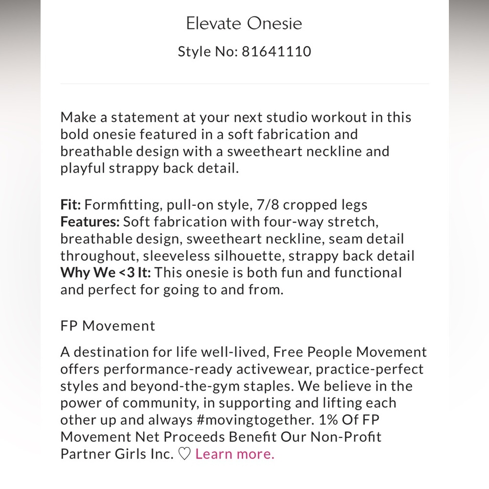 Free People Elevate Onesie Movement Work out Athleisure - Picture 5 of 11
